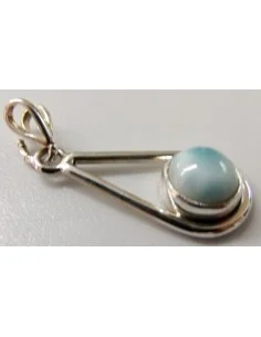 Pendentif larimar monté en argent 2