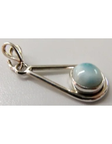 Pendentif larimar monté en argent