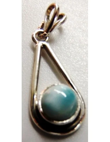Pendentif larimar monté en argent
