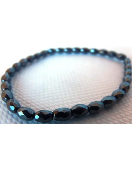 Hématite facetées bracelet
