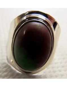 Zoisite aux rubis bague