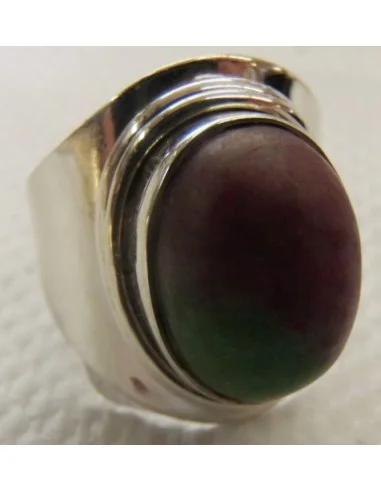 Zoisite aux rubis bague