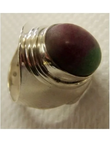 Zoisite aux rubis bague