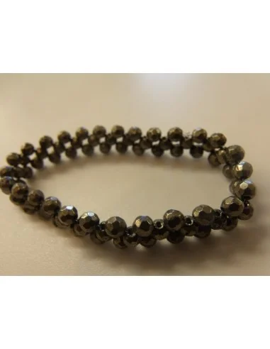 Pyrite facettés bracelet 4mm