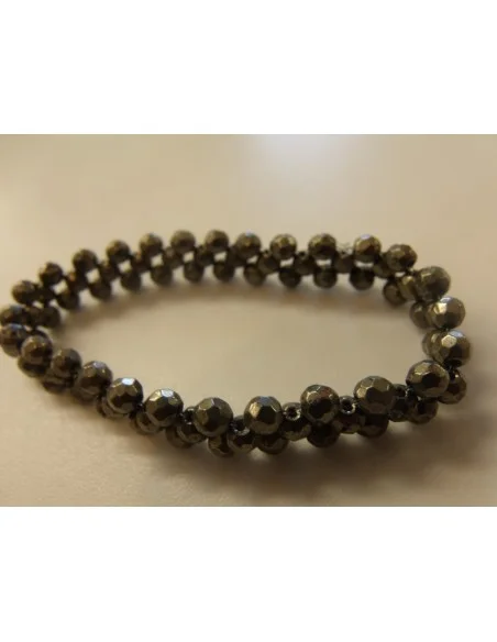 Pyrite facettés bracelet 4mm