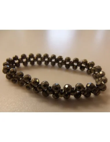 Pyrite facettés bracelet 4mm