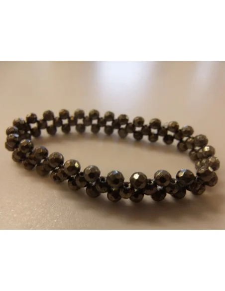 Pyrite facettés bracelet 4mm