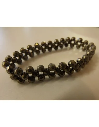 Pyrite facettés bracelet 4mm