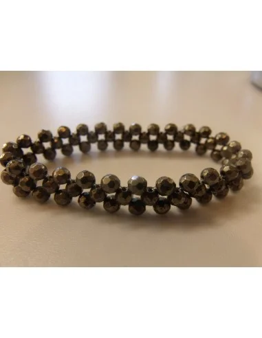 Pyrite facettés bracelet 4mm