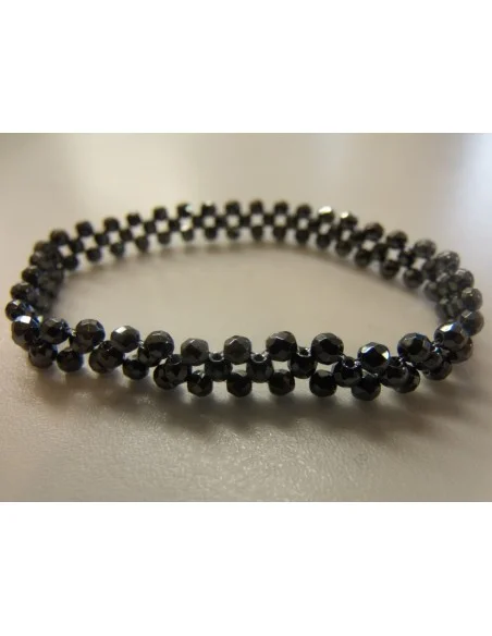 Hématite facettés bracelet 3mm
