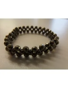 Hématite facettés bracelet 3mm 2