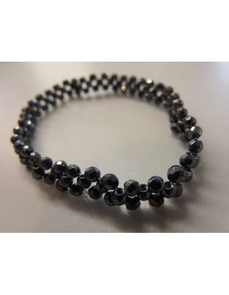 Hématite facettés bracelet 3mm