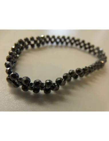 Hématite facettés bracelet 3mm