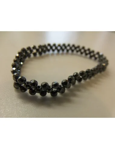 Hématite facettés bracelet 3mm