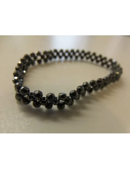 Hématite facettés bracelet 3mm