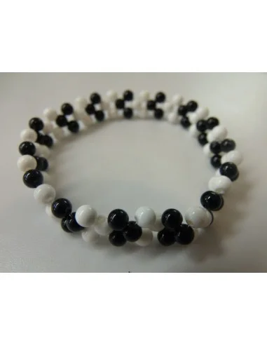 Tourmaline noire magnésite bracelet