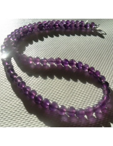 Collier en Amethyste boules 0,5cm