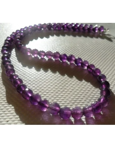 Collier en Amethyste boules 0,5cm