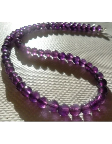 Collier en Amethyste boules 0,5cm