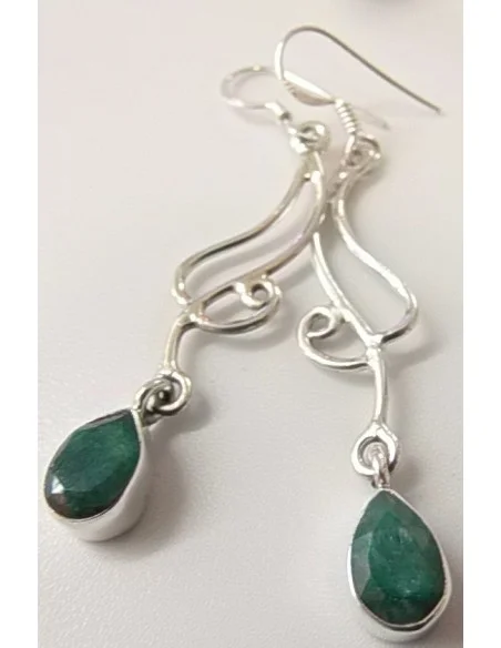 Emeraude boucles d'oreilles