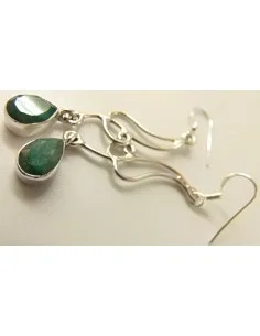 Emeraude boucles d'oreilles 2