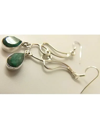 Emeraude boucles d'oreilles
