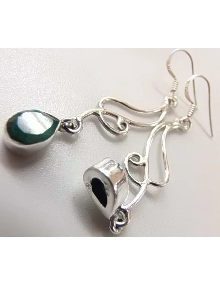 Emeraude boucles d'oreilles