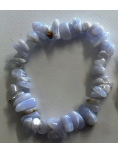 Bracelet calcedoine bleue baroque