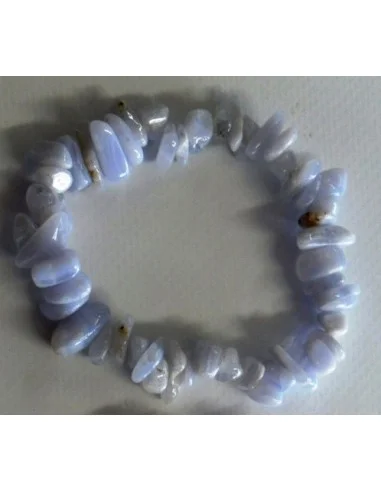 Bracelet calcedoine bleue baroque