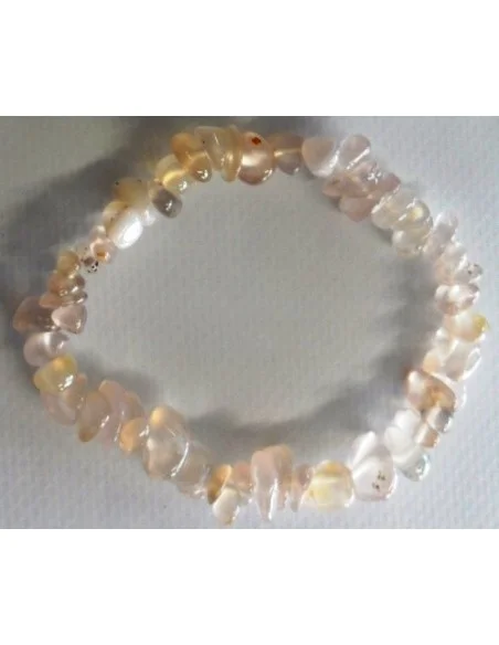Bracelet calcedoine rose baroque
