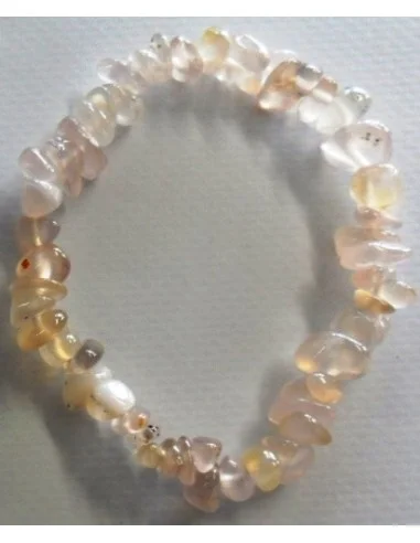 Bracelet calcedoine rose baroque