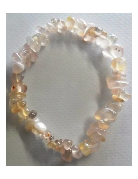 Bracelet calcedoine rose baroque