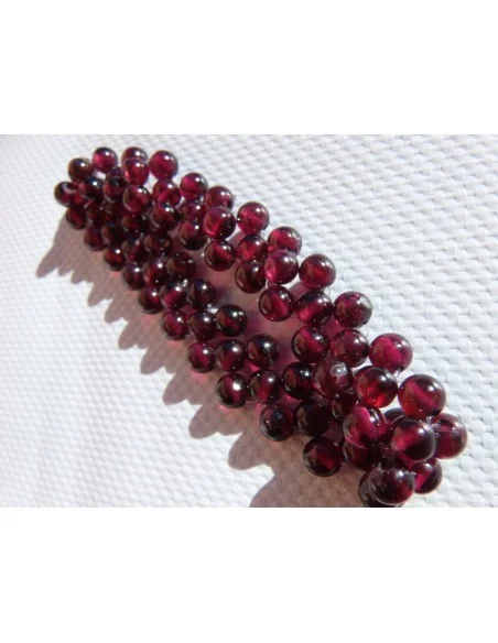 Grenat bracelet boules 4mm