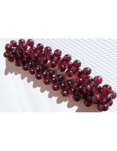 Grenat bracelet boules 4mm