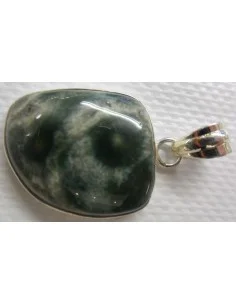 Mtrolite ,Pendentif monte en argent