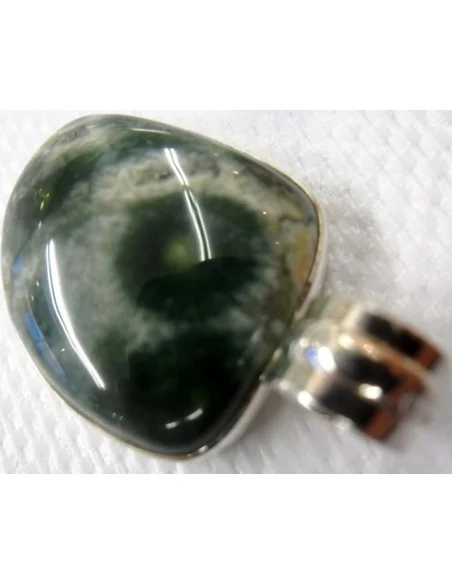 Mtrolite ,Pendentif monte en argent