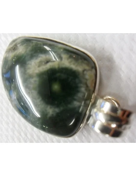 Mtrolite ,Pendentif monte en argent