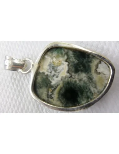 Mtrolite ,Pendentif monte en argent