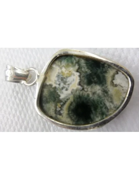 Mtrolite ,Pendentif monte en argent
