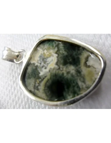 Mtrolite ,Pendentif monte en argent