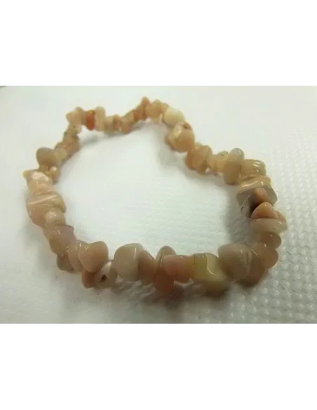 Bracelet Pierre de lune rosee nacré