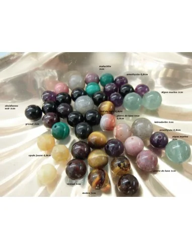 Aigue marine perle creation bijoux 1cm