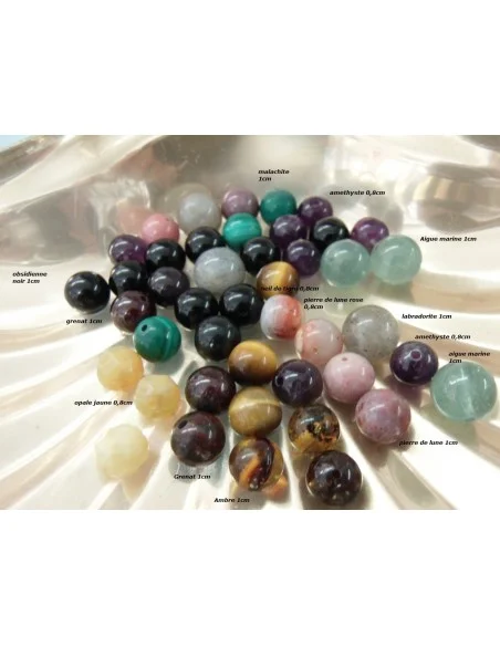 Aigue marine perle creation bijoux 1cm Aigue marine perle creation bijoux 1cm