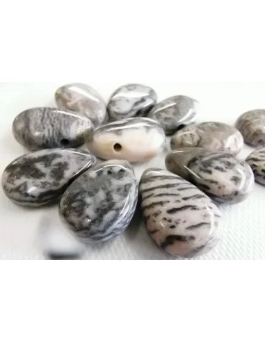 Jaspe zebre rose pendentif