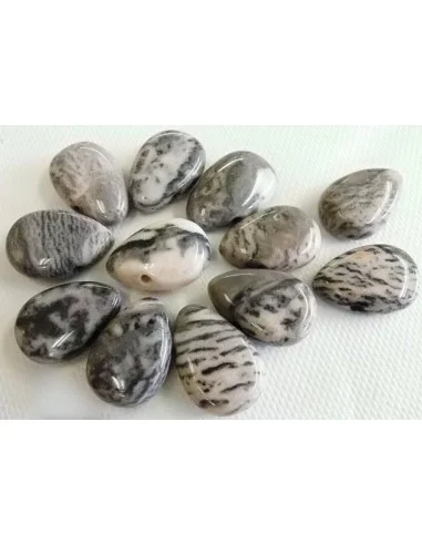 Jaspe zebre rose pendentif