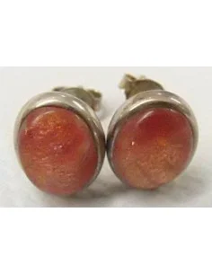 Pierre du soleil en boucles d'oreilles