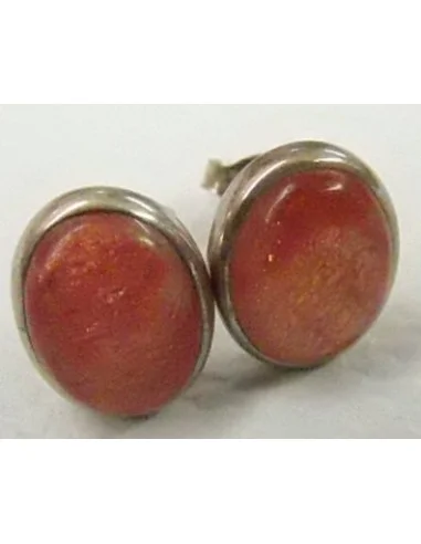 Pierre du soleil en boucles d'oreilles