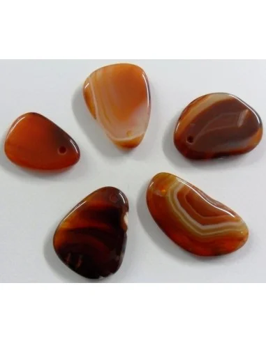 Cornaline pierre percé