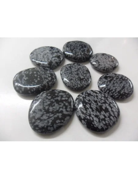 Obsidienne Flocons de neige galet