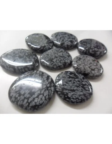 Obsidienne Flocons de neige galet